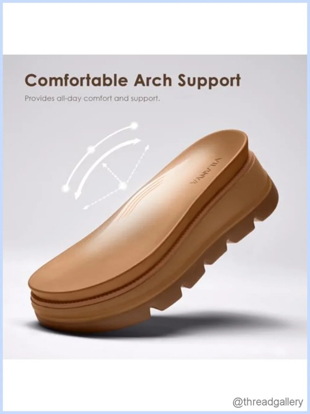 Women's Platform Wedge Sandals with Arch Support Non-Slip Summer Walking Shoes